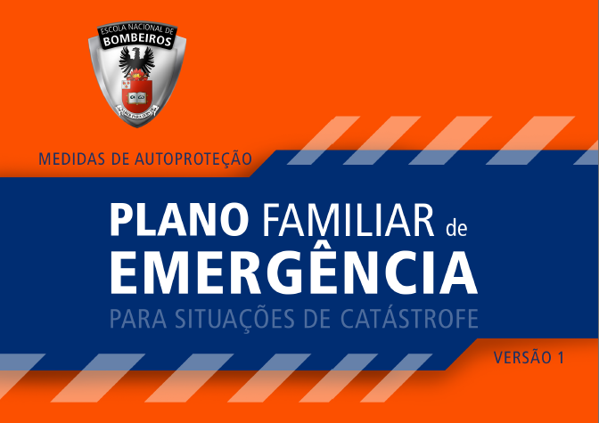 Capa do Plano Familiar de Emergência da Escola Nacional de Bombeiros